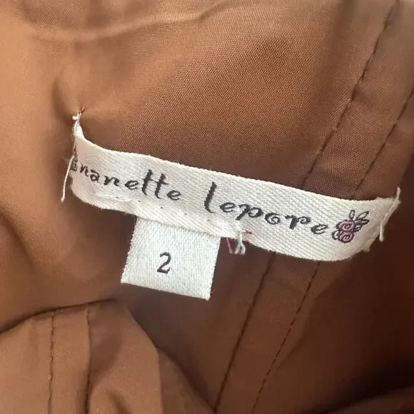 Vintage Y2K Nanette Lepore 100% Silk Floral Strapless Dress Ruffle Fairy 2 - Picture 8 of 9